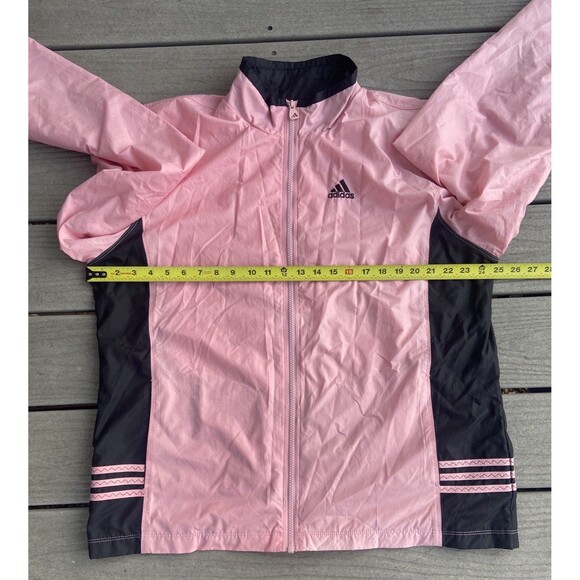 Y2K Adidas Windbreaker Jacket Pink Black XL 2001 Vintage Baggy Capri Pants - Picture 8 of 16